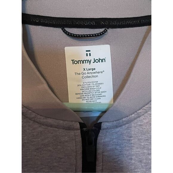 Tommy John Mens Light Gray The Go Anywhere Collection Full Zip Jacket X-Large - Picture 4 of 12